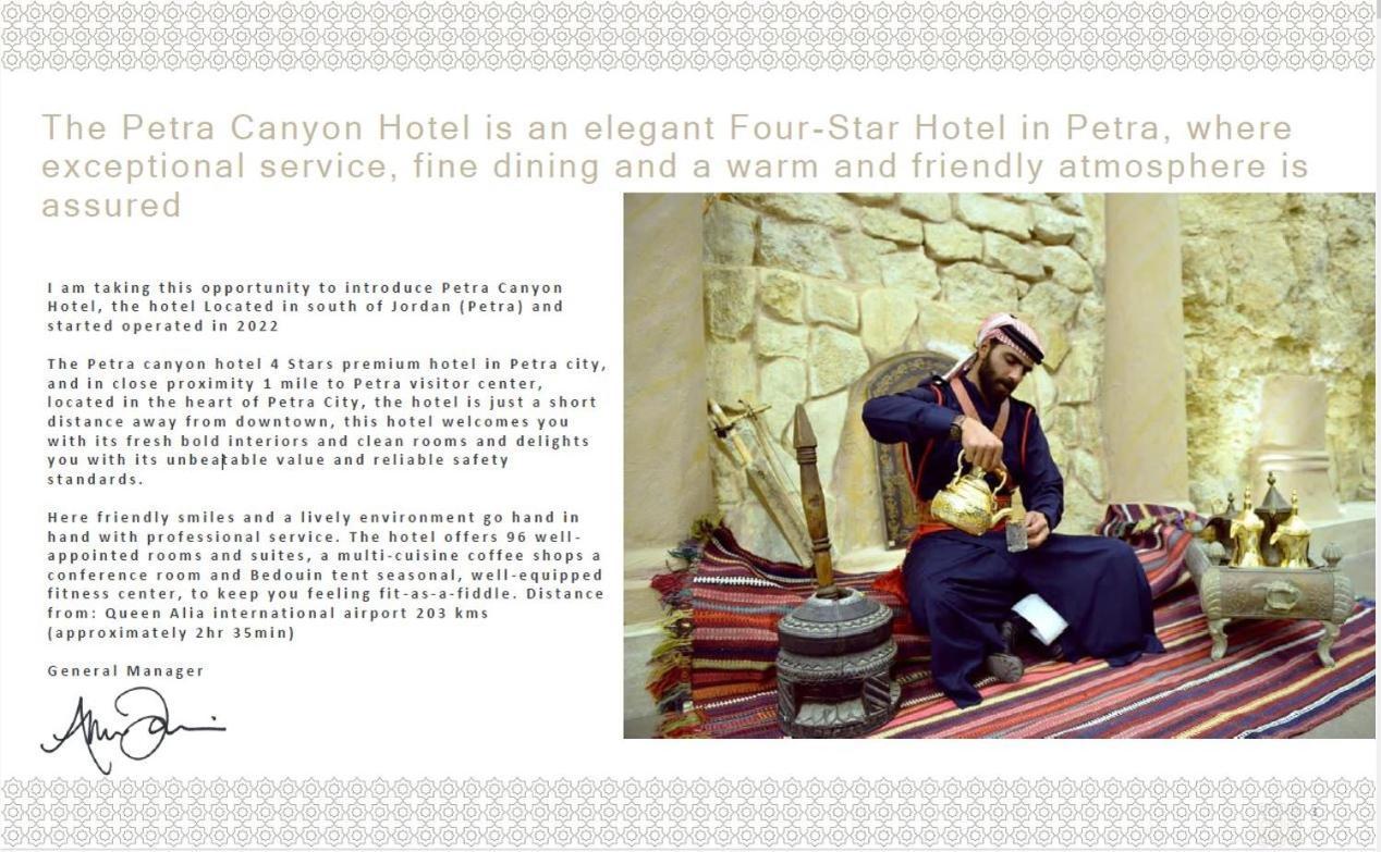 Petra Canyon Hotel Wadi Musa Ngoại thất bức ảnh